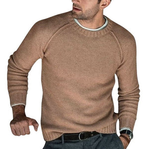 Autumn Modish Men Knitted Sweaters O Neck Pull Knitwear Winter Warm Clothes Casual Jumper Solid Pullovers Slim Sweater Homme