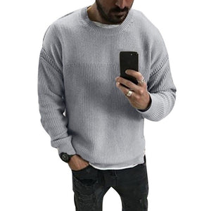 Autumn Modish Men Knitted Sweaters O Neck Pull Knitwear Winter Warm Clothes Casual Jumper Solid Pullovers Slim Sweater Homme