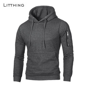 Litthing New Sweater Men Solid Pullovers Fashion Men Casual Hooded Sweater Autumn Winter Warm Femme Men Clothes Slim Fit Jumpers