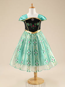 2019 Children Vestidos Fever Elsa Anna Dress For Girls Princess Dress Baby Cloth Summer Customs Kids Cosplay Party Girls Dresses