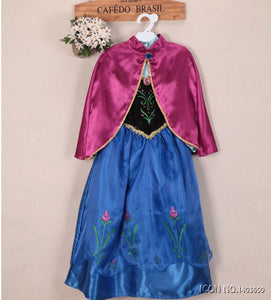 2019 Children Vestidos Fever Elsa Anna Dress For Girls Princess Dress Baby Cloth Summer Customs Kids Cosplay Party Girls Dresses