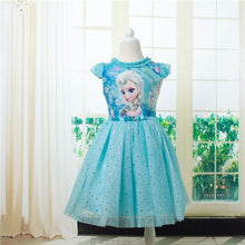 Load image into Gallery viewer, 2019 Children Vestidos Fever Elsa Anna Dress For Girls Princess Dress Baby Cloth Summer Customs Kids Cosplay Party Girls Dresses