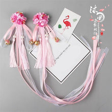 Load image into Gallery viewer, Chinese style Ribbon Tassel Cosplay Hair Accessories Hanfu Kimono Ancient Customs Lolita Women Headwear Side clip Hairpin