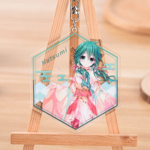 Anime DATE A LIVE Keychain  Ancient customs Yatogami Tohka Tokisaki Kurumi Cosplay Acrylic Figure Keyring Pendant Charms Gift