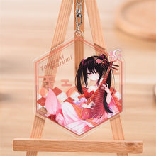 Load image into Gallery viewer, Anime DATE A LIVE Keychain  Ancient customs Yatogami Tohka Tokisaki Kurumi Cosplay Acrylic Figure Keyring Pendant Charms Gift