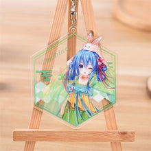 Load image into Gallery viewer, Anime DATE A LIVE Keychain  Ancient customs Yatogami Tohka Tokisaki Kurumi Cosplay Acrylic Figure Keyring Pendant Charms Gift