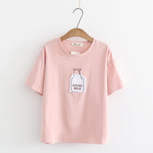 Load image into Gallery viewer, New women color Painted t shirt cotton Short Sleeve fashion round neck tshirt