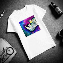 Load image into Gallery viewer, New 100% Cotton Tshirt Flowers Rhino Abstract Oil Painted Print Short Sleeve Tops &amp; Tees Fashion Casual Unisex Couple T Shirt