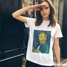 Load image into Gallery viewer, Summer Fashion T Shirt Women Clothes 2019 Van Gogh Art Oil Painted Starry Night Top Casual Harajuku Short Sleeve Streetwear Tee