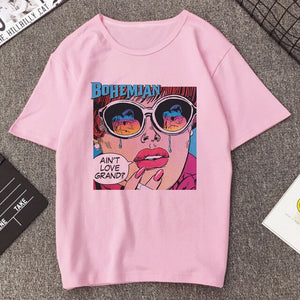 Vogue Sexy Lips Painted Lipstick Beauty Harajuku Summer T Shirt Women Arrivals Aesthetic Printed T-shirt Tops Casual Ropa Tshirt