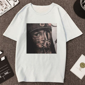 Vogue Sexy Lips Painted Lipstick Beauty Harajuku Summer T Shirt Women Arrivals Aesthetic Printed T-shirt Tops Casual Ropa Tshirt