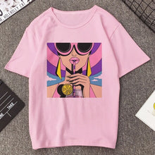 Load image into Gallery viewer, Vogue Sexy Lips Painted Lipstick Beauty Harajuku Summer T Shirt Women Arrivals Aesthetic Printed T-shirt Tops Casual Ropa Tshirt