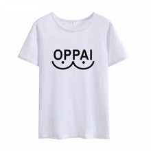 Load image into Gallery viewer, ONSEME Oppai Hand Painted tshirt graphic tees women vogue white t shirt summer top tumblr female T-shirt camiseta mujer Q-666