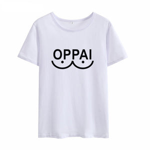 ONSEME Oppai Hand Painted tshirt graphic tees women vogue white t shirt summer top tumblr female T-shirt camiseta mujer Q-666