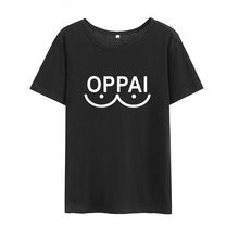 Load image into Gallery viewer, ONSEME Oppai Hand Painted tshirt graphic tees women vogue white t shirt summer top tumblr female T-shirt camiseta mujer Q-666