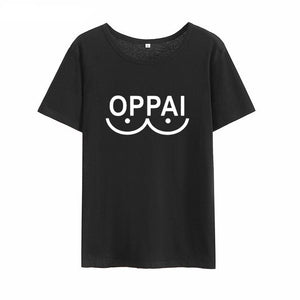 ONSEME Oppai Hand Painted tshirt graphic tees women vogue white t shirt summer top tumblr female T-shirt camiseta mujer Q-666