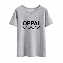 Load image into Gallery viewer, ONSEME Oppai Hand Painted tshirt graphic tees women vogue white t shirt summer top tumblr female T-shirt camiseta mujer Q-666