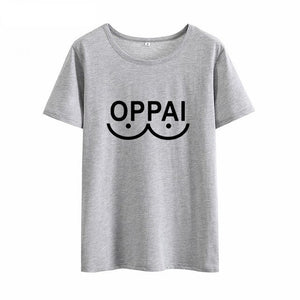 ONSEME Oppai Hand Painted tshirt graphic tees women vogue white t shirt summer top tumblr female T-shirt camiseta mujer Q-666