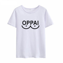 Load image into Gallery viewer, ONSEME Oppai Hand Painted tshirt graphic tees women vogue white t shirt summer top tumblr female T-shirt camiseta mujer Q-666