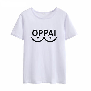 ONSEME Oppai Hand Painted tshirt graphic tees women vogue white t shirt summer top tumblr female T-shirt camiseta mujer Q-666