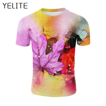 Load image into Gallery viewer, YELITE 2019 Newest Painted Bird Flower 3D T Shirt Men Tshirt Summer T-Shirt Casual Tops Short Trees Tiger Tees Male T-Shirt Hot