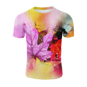 YELITE 2019 Newest Painted Bird Flower 3D T Shirt Men Tshirt Summer T-Shirt Casual Tops Short Trees Tiger Tees Male T-Shirt Hot