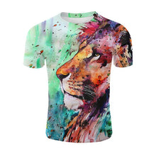 Load image into Gallery viewer, YELITE 2019 Newest Painted Bird Flower 3D T Shirt Men Tshirt Summer T-Shirt Casual Tops Short Trees Tiger Tees Male T-Shirt Hot