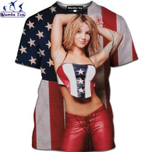 Load image into Gallery viewer, Mamba Top 3D Harajuku Singer Britney Spears T-Shirt  Hip-Hop Music Men's T-Shirt  Hentai Beauty Bikini Shirt Nature Forest Shirt