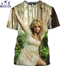 Load image into Gallery viewer, Mamba Top 3D Harajuku Singer Britney Spears T-Shirt  Hip-Hop Music Men's T-Shirt  Hentai Beauty Bikini Shirt Nature Forest Shirt