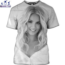 Load image into Gallery viewer, Mamba Top 3D Harajuku Singer Britney Spears T-Shirt  Hip-Hop Music Men's T-Shirt  Hentai Beauty Bikini Shirt Nature Forest Shirt
