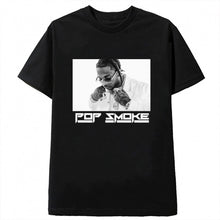 Load image into Gallery viewer, Pop Smoke Fashion Black Tee Hip Hop Streetwear Male T-Shirt Men Rapper Meet The Woo King Of New York Casual Tops Tee