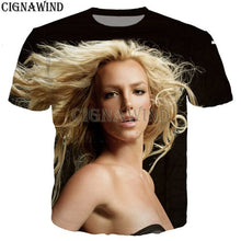 Load image into Gallery viewer, Fashion T Shirt Men/women Hip Hop Britney Spears 3D Printed T-shirts Unisex Harajuku Style Tshirt Streetwear Tops