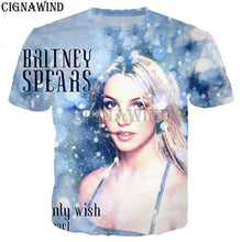 Load image into Gallery viewer, Fashion T Shirt Men/women Hip Hop Britney Spears 3D Printed T-shirts Unisex Harajuku Style Tshirt Streetwear Tops