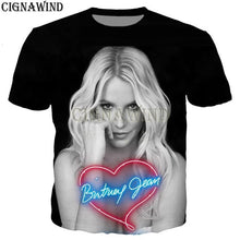 Load image into Gallery viewer, Fashion T Shirt Men/women Hip Hop Britney Spears 3D Printed T-shirts Unisex Harajuku Style Tshirt Streetwear Tops