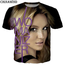 Load image into Gallery viewer, Fashion T Shirt Men/women Hip Hop Britney Spears 3D Printed T-shirts Unisex Harajuku Style Tshirt Streetwear Tops