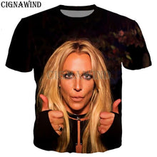 Load image into Gallery viewer, Fashion T Shirt Men/women Hip Hop Britney Spears 3D Printed T-shirts Unisex Harajuku Style Tshirt Streetwear Tops