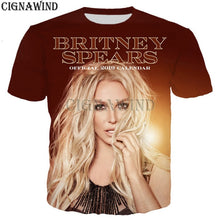 Load image into Gallery viewer, Fashion T Shirt Men/women Hip Hop Britney Spears 3D Printed T-shirts Unisex Harajuku Style Tshirt Streetwear Tops