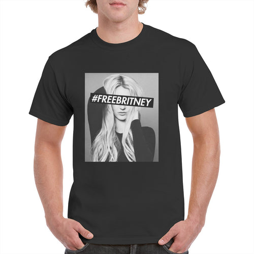 Black and white Free Britney T-Shirt Unisex Trending Popular 90'S graphics T-Shirt 100% Cotton freebritney Tops Female/Man