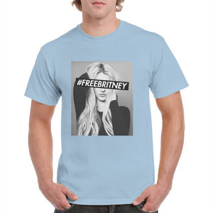 Black and white Free Britney T-Shirt Unisex Trending Popular 90'S graphics T-Shirt 100% Cotton freebritney Tops Female/Man