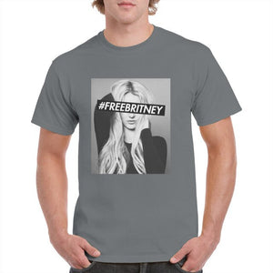 Black and white Free Britney T-Shirt Unisex Trending Popular 90'S graphics T-Shirt 100% Cotton freebritney Tops Female/Man