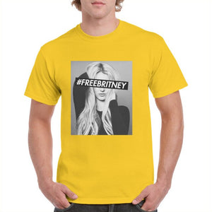 Black and white Free Britney T-Shirt Unisex Trending Popular 90'S graphics T-Shirt 100% Cotton freebritney Tops Female/Man