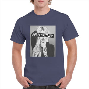 Black and white Free Britney T-Shirt Unisex Trending Popular 90'S graphics T-Shirt 100% Cotton freebritney Tops Female/Man