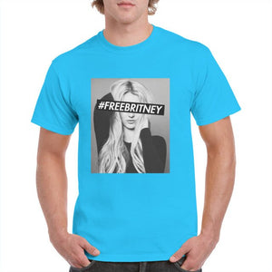 Black and white Free Britney T-Shirt Unisex Trending Popular 90'S graphics T-Shirt 100% Cotton freebritney Tops Female/Man