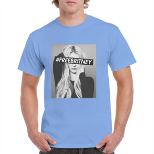 Black and white Free Britney T-Shirt Unisex Trending Popular 90'S graphics T-Shirt 100% Cotton freebritney Tops Female/Man