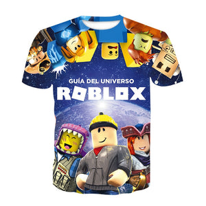 New Children Robloxing Cosplay  T-shirt Pullover Leisure Fashion Kids Girls Tops Christmas Gift 2021 Summer Clothes For Kids