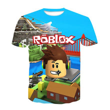 Load image into Gallery viewer, New Children Robloxing Cosplay  T-shirt Pullover Leisure Fashion Kids Girls Tops Christmas Gift 2021 Summer Clothes For Kids