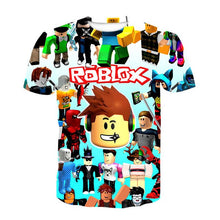 Load image into Gallery viewer, New Children Robloxing Cosplay  T-shirt Pullover Leisure Fashion Kids Girls Tops Christmas Gift 2021 Summer Clothes For Kids