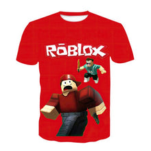 Load image into Gallery viewer, New Children Robloxing Cosplay  T-shirt Pullover Leisure Fashion Kids Girls Tops Christmas Gift 2021 Summer Clothes For Kids