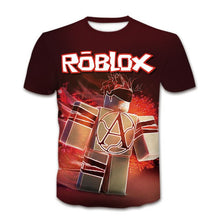 Load image into Gallery viewer, New Children Robloxing Cosplay  T-shirt Pullover Leisure Fashion Kids Girls Tops Christmas Gift 2021 Summer Clothes For Kids