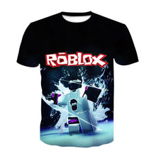 Load image into Gallery viewer, New Children Robloxing Cosplay  T-shirt Pullover Leisure Fashion Kids Girls Tops Christmas Gift 2021 Summer Clothes For Kids